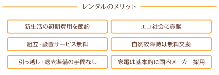 レンタルのメリット レンタルのメリット